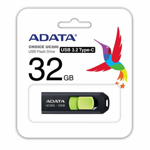 32GB ADATA UC300 USB 3.2 černá/zelená