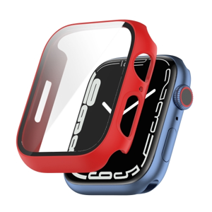 36510
Plastový obal s ochranným sklom pre Apple Watch 7 45mm červený