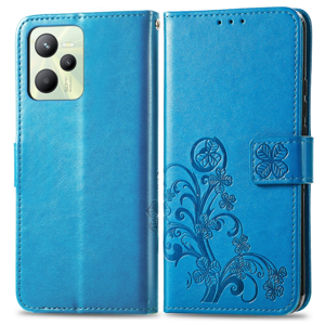 44679
ART Peňaženkový kryt Realme C35 FLOWERS modrý