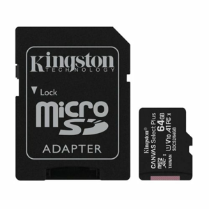 64GB microSDXC Kingston Canvas Select Plus  A1 CL10 100MB/s + adapter