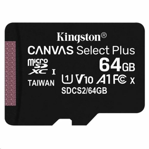 64GB microSDXC Kingston Canvas Select Plus  A1 CL10 100MB/s bez adapteru
