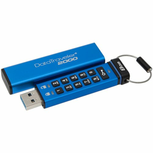 8GB Kingston USB 3.0 DT2000 HW šifrování, keypad