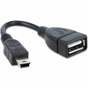 Adaptér OTG USB AF/Mini BM Čierny (Bulk)
