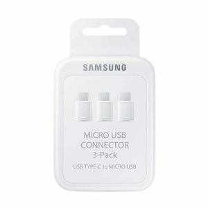 Adaptér Samsung Type-C/MicroUSB (3ks) Biely