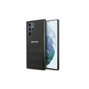 AMG case for Samsung S22+ S906 AMHCS22MGSEBK black hardcase Leather Debossed Lines