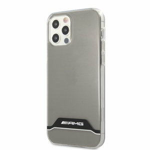 AMG PC/TPU Horizontal Stripes Kryt pro iPhone 12/12 Pro 6.1 Transparent/Black