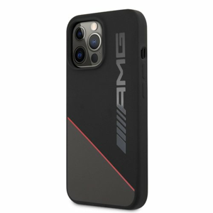 AMHCP13LRGDBK AMG Liquid Silicone Zadní Kryt pro iPhone 13 Pro Black/Red