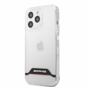 AMHCP13XTCBR AMG PC/TPU Red Stripes Zadní Kryt pro iPhone 13 Pro Max Transparent