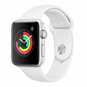 Apple Watch Series 3 GPS, 42mm Silver Aluminium Case with White Sport Band