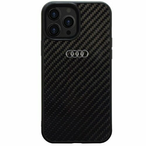Audi Carbon Fiber Zadní Kryt pro iPhone 14 Pro Max Black