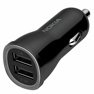 Autonabíjačka Nokia DC-310 2xUSB 5V/1+2,1A Čierna (EU Blister)