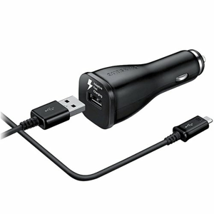 Autonabíjačka Samsung EP-LN915U Quick Charge 2A + Kábel ECB-DU5ABE MicroUSB 1m Čierna (Bulk)