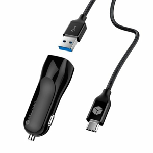 Autonabíjačka Sturdo 2A + Kábel USB-C 1m Čierna