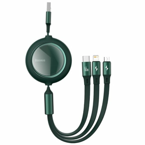 Baseus CAMLC-MJ06 Bright Mirror Kabel 3v1 66W 1.2m Green