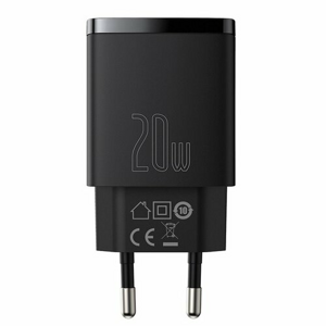 Baseus CCXJ-B01 Compact Quick Nabíječka USB/USB-C 20W Black (Pošk. Balení)