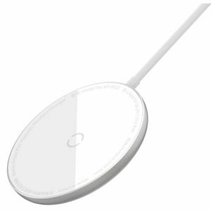 Baseus WXJK-F02 Simple Mini Magnetic Bezdrátová Nabíječka White (Pošk. Balení)
