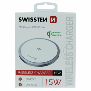 Bezdrôtová nabíjačka Swissten Wireless Charger 15W Biela