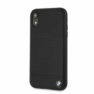 BMHCI61PEBOBK BMW Perforated Leather Hard Case pro iPhone XR Black