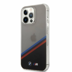 BMHCP13XMHLPK BMW M PC/TPU Tricolor Stripes Zadní Kryt pro iPhone 13 Pro Max Transparent