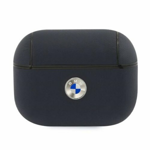 BMW etui for AirPods Pro BMAPSSLNA navy blue Geniune Leather Silver Logo