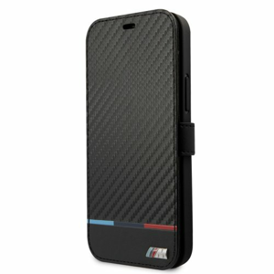 BMW M Book Carbon Stripe Pouzdro pro iPhone 13 Pro Black