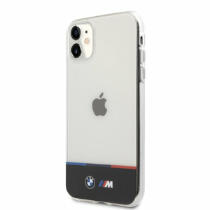 BMW M PC/TPU Horizontal Tricolor Zadní Kryt pro iPhone 11 Transparent