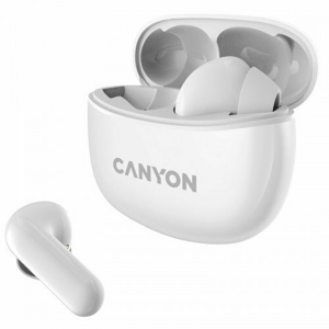 Canyon TWS-5, True Wireless slúchadlá v klasickom dizajne, biele