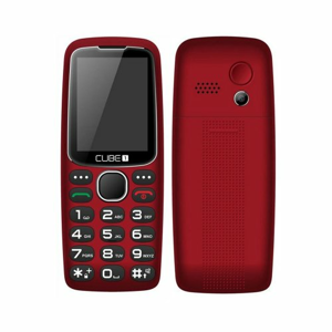 CUBE1 S300 Senior Dual SIM, Červený - porušené balenie