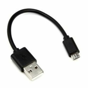 Dátový kábel MicroUSB 0.3m Čierny (Bulk)