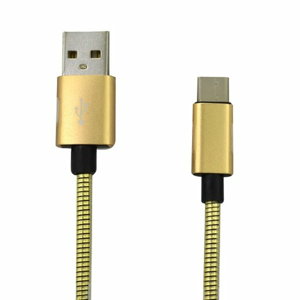 Dátový kábel MobilNET USB-C 2A 1m Zlatý