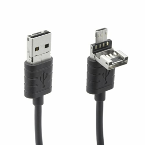 Dátový kábel s duálnym konektorom (USB, MicroUSB) 3.1A 1m Čierny