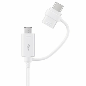 Dátový kábel Samsung EP-DG930DWE Type-C/MicroUSB 1.5m Biely