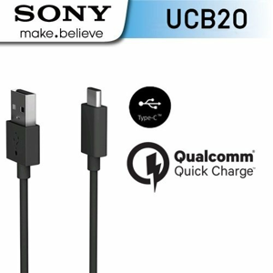 Dátový kábel Sony UCB-20 Type-C Quick Charge 0.95m Čierny (Bulk)