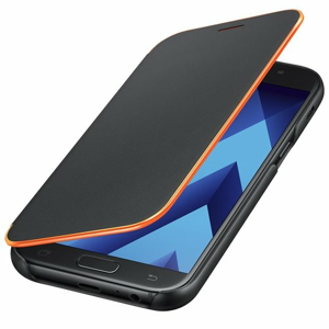 EF-FA520PBE Original Samsung Neon Flip Puzdro Book Galaxy A5 A520 2017 - čierne