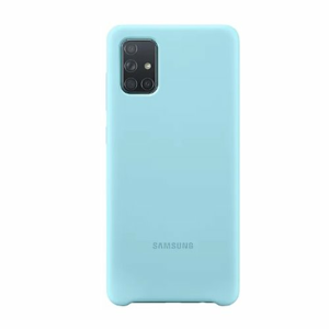 EF-PA715TLE Samsung Silikonový Kryt pro Galaxy A71 Blue