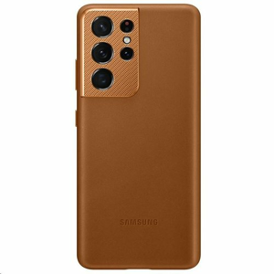 EF-VG998LAE Samsung Kožený Kryt pro Galaxy S21 Ultra Brown