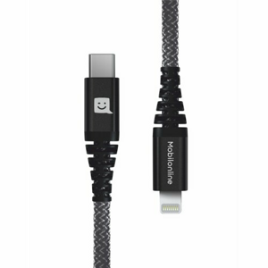 EKO KÁBEL Kevlar USB-C/ Lightning 0,3 M 60W Antracit