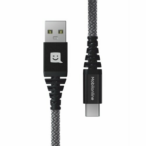 EKO KÁBEL Kevlar USB/ USB-C 0,3 M 60W Antracit