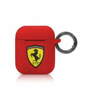 Ferrari Silikónové puzdro pre AirPods 1/2 FESACCSILSHRE Červené