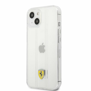 FES3SHCP13MTR Ferrari PC/TPU 3D Stripes Zadní Kryt pro iPhone 13 Transparent