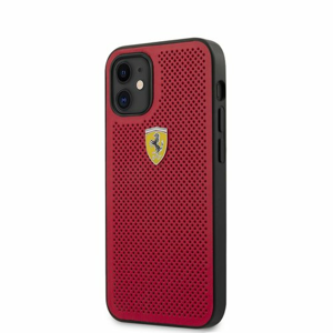 FESPEHCP12MRE Ferrari On Track Perforated Zadní Kryt pro iPhone 12/12 Pro 6.1 Red