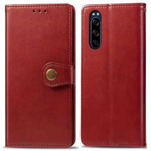 PROTEMIO 16965
LEATHER BUCKLE Peňaženkový obal Sony Xperia 5 červený