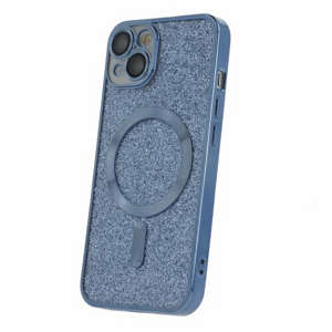 Glitter Chrome Mag case for iPhone 15 6,1" blue