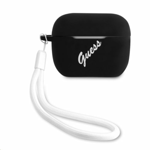 GUACAPLSVSBW Guess Vintage Silikonové Pouzdro pro Airpods Pro Black