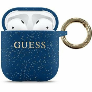 GUACCSILGLBL Guess Silikonové Pouzdro pro Airpods 1/2 Blue