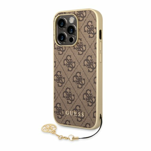 Guess 4G Charms Zadní Kryt pro iPhone 14 Pro Max Brown