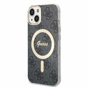 Guess 4G IML MagSafe Kompatibilní Zadní Kryt pro iPhone 13 Black