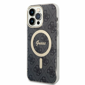 Guess 4G IML MagSafe Kompatibilní Zadní Kryt pro iPhone 14 Pro Max Black