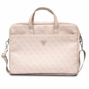 Guess 4G PU Triangle Logo Computer Bag 15/16" Pink