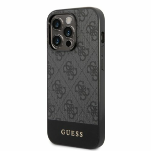 Puzdro Guess 4G Stripe iPhone 14 Pro Max - šedé